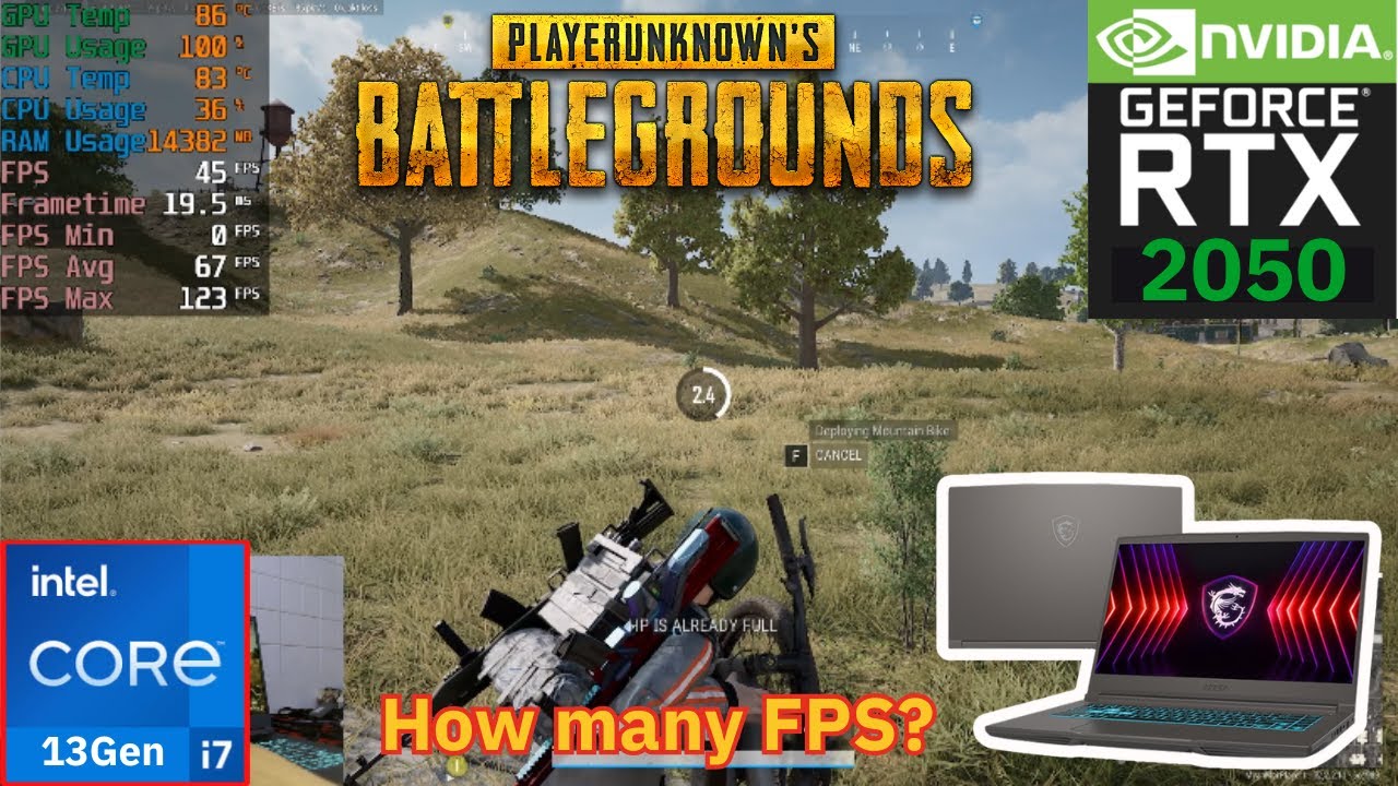 MSI Thin 15 B13UCX-2417TH i7 12Gen RTX 2050 4G 144Hz : PUBG PC How many FPS?