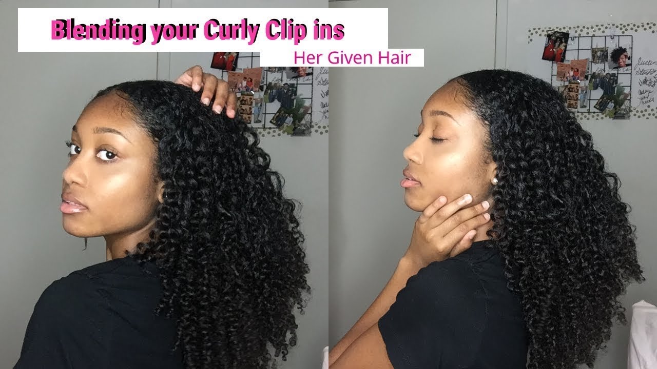 Installing & Blending Curly Clip ins Twist Method | Ft 
