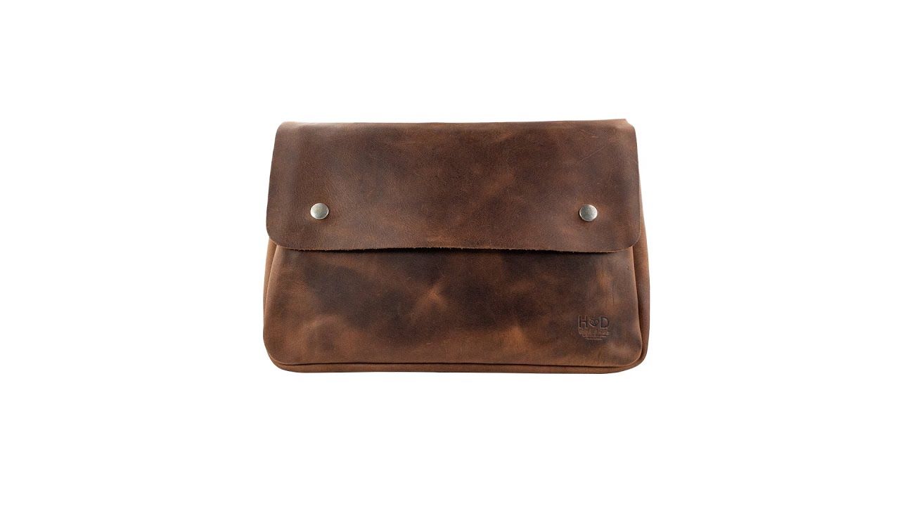 Rustic Leather Document Folder Holder - Handmade