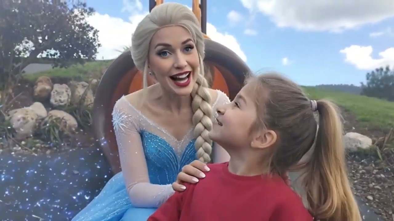 BABA-KIZ BOŞ PARKTA MASAL GERÇEK OLDU | ELSA VE DENİZ KIZI MI?🧊🧜‍♀️