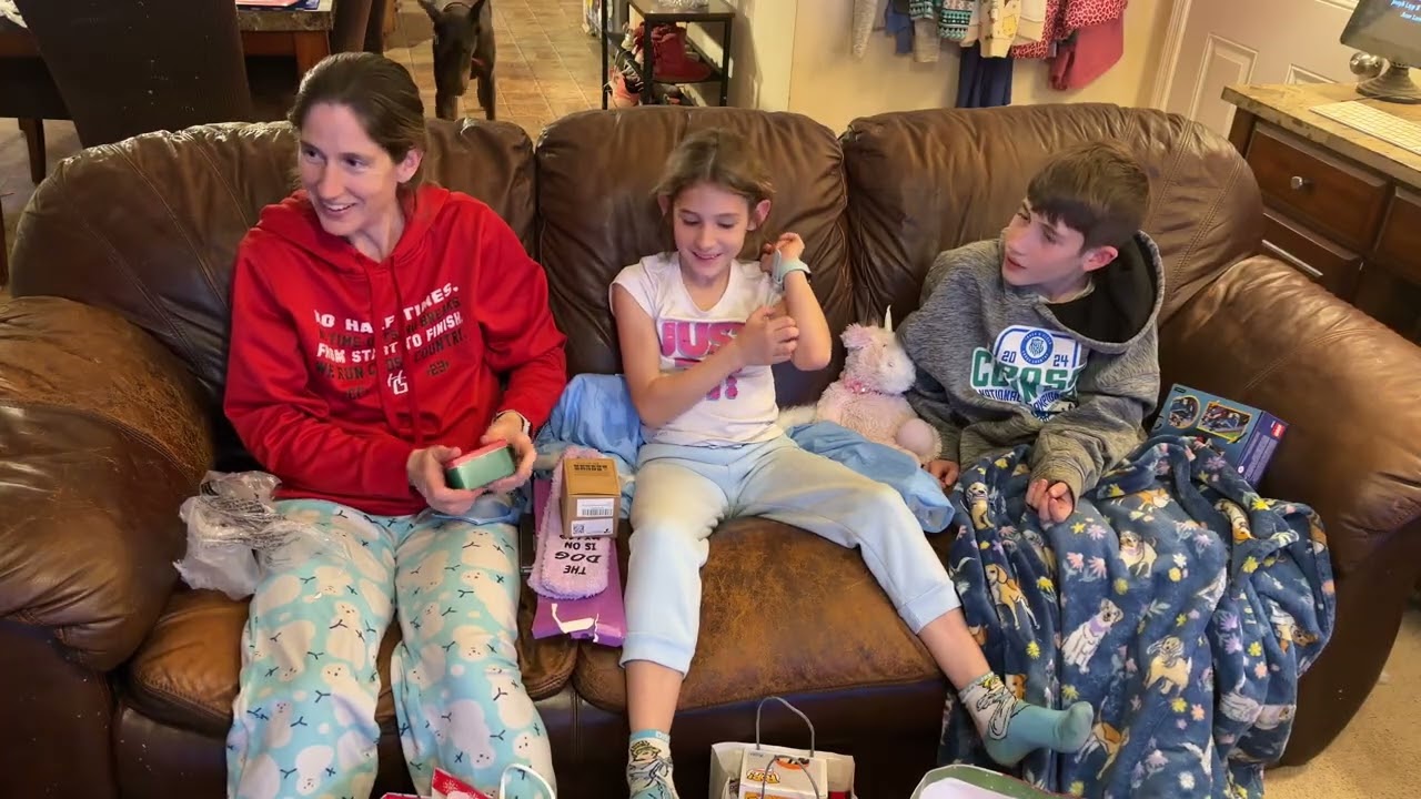 Opening Valentine’s Day gifts! 
