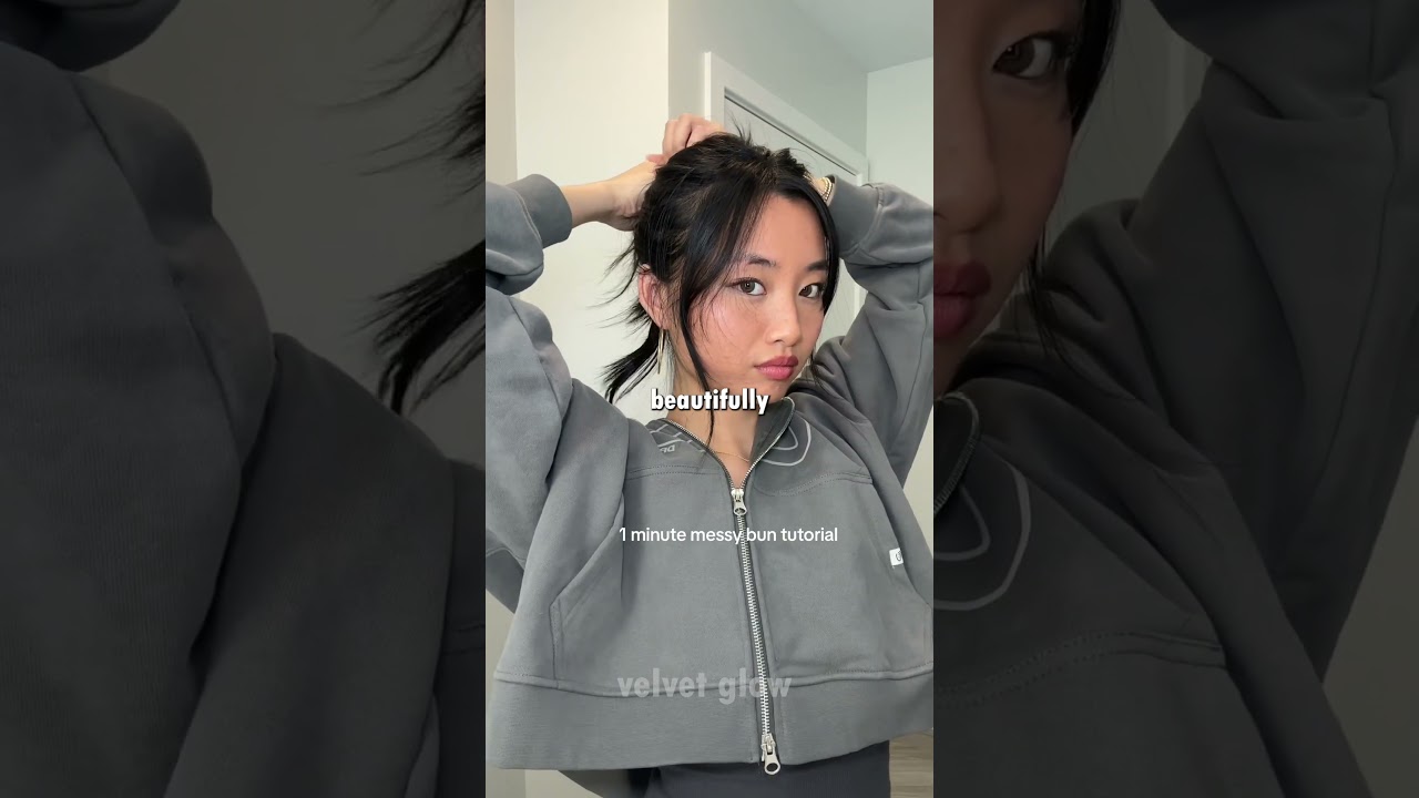 💁&zwj;♀️ Easy Messy Bun for Everyday Look  1 Min Tutorial!