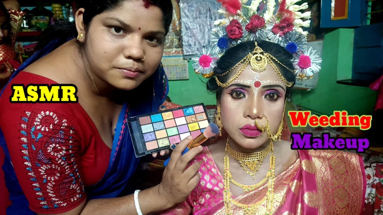 ASMR~ Indian Village Weeding Makeup (relaxing Sleep)