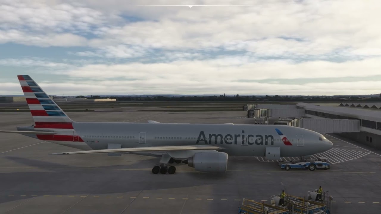 Msfs2024, LHR - JFK DURING BLIZZARD | American airlines 777-200ER | PMDG