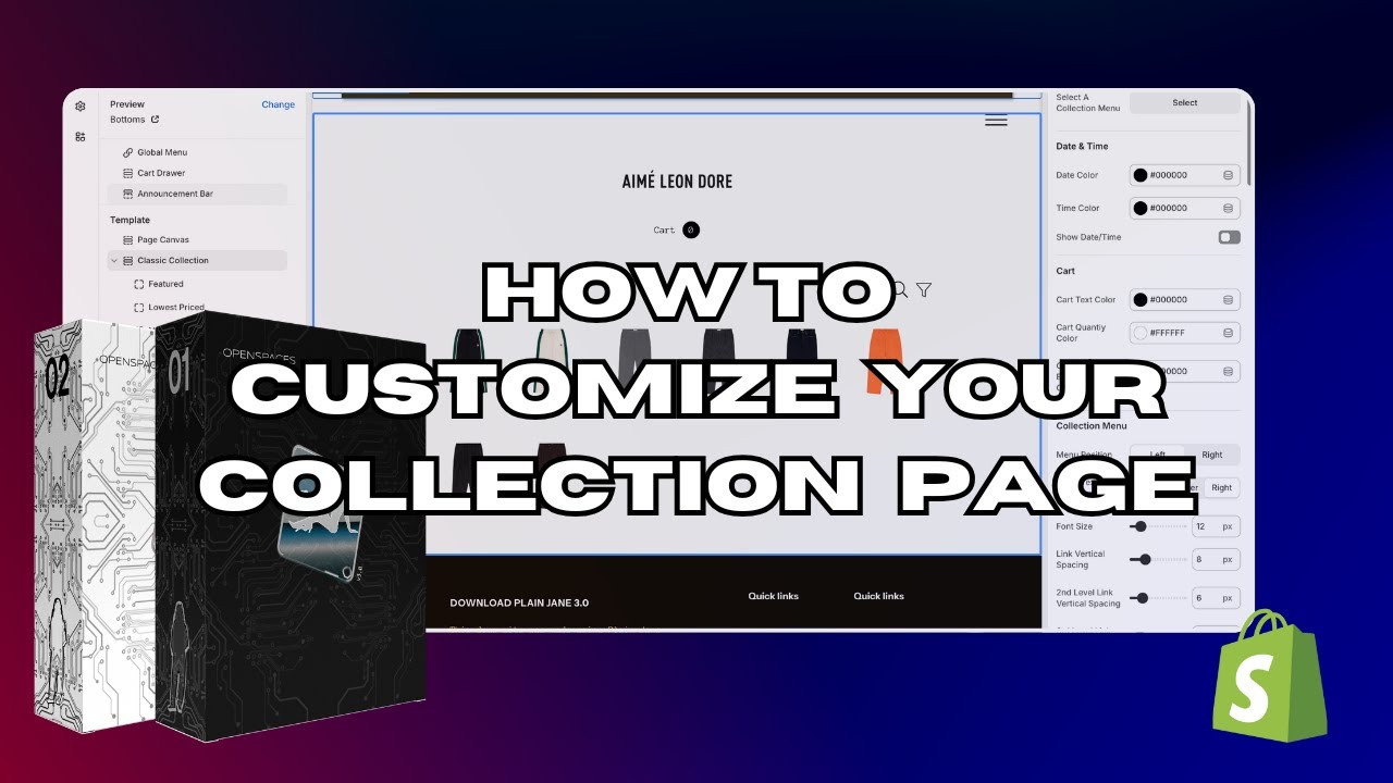 Customizing Your Shopify Stores Shop/Collection Page | Plain Jane 3.0