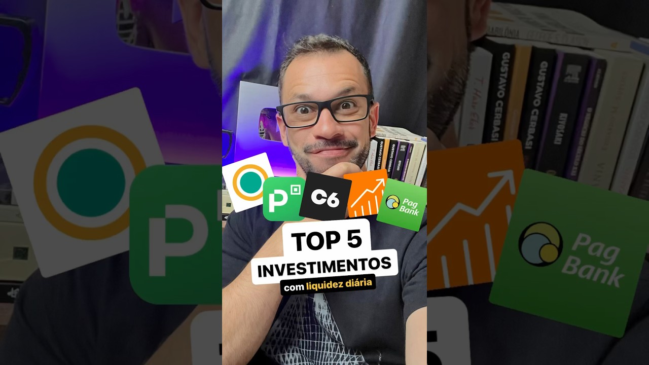 Top 5 investimentos com liquide di&aacute;ria! Qual &eacute; melhor? #investimentos #econoweek #tesourodireto