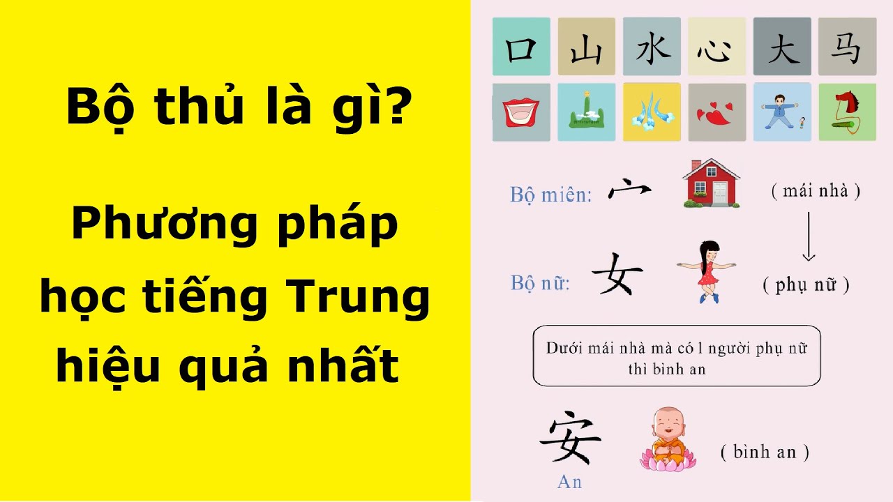 Bộ thủ là gì? Phương pháp học chữ Hán hiệu quả nhất | Tiếng Trung 5s