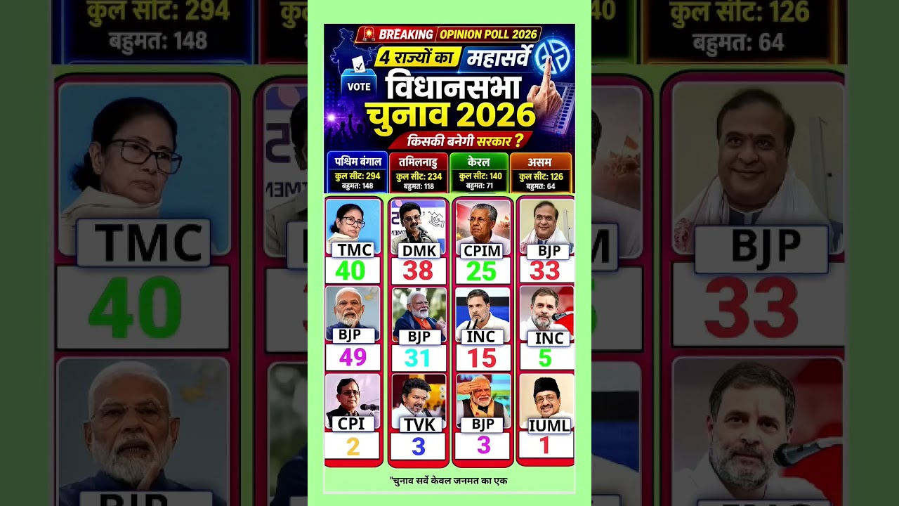 West Bengal 2026 Opinion Poll: BJP vs TMC Seat by Seat Prediction! 💥 #bengalelection