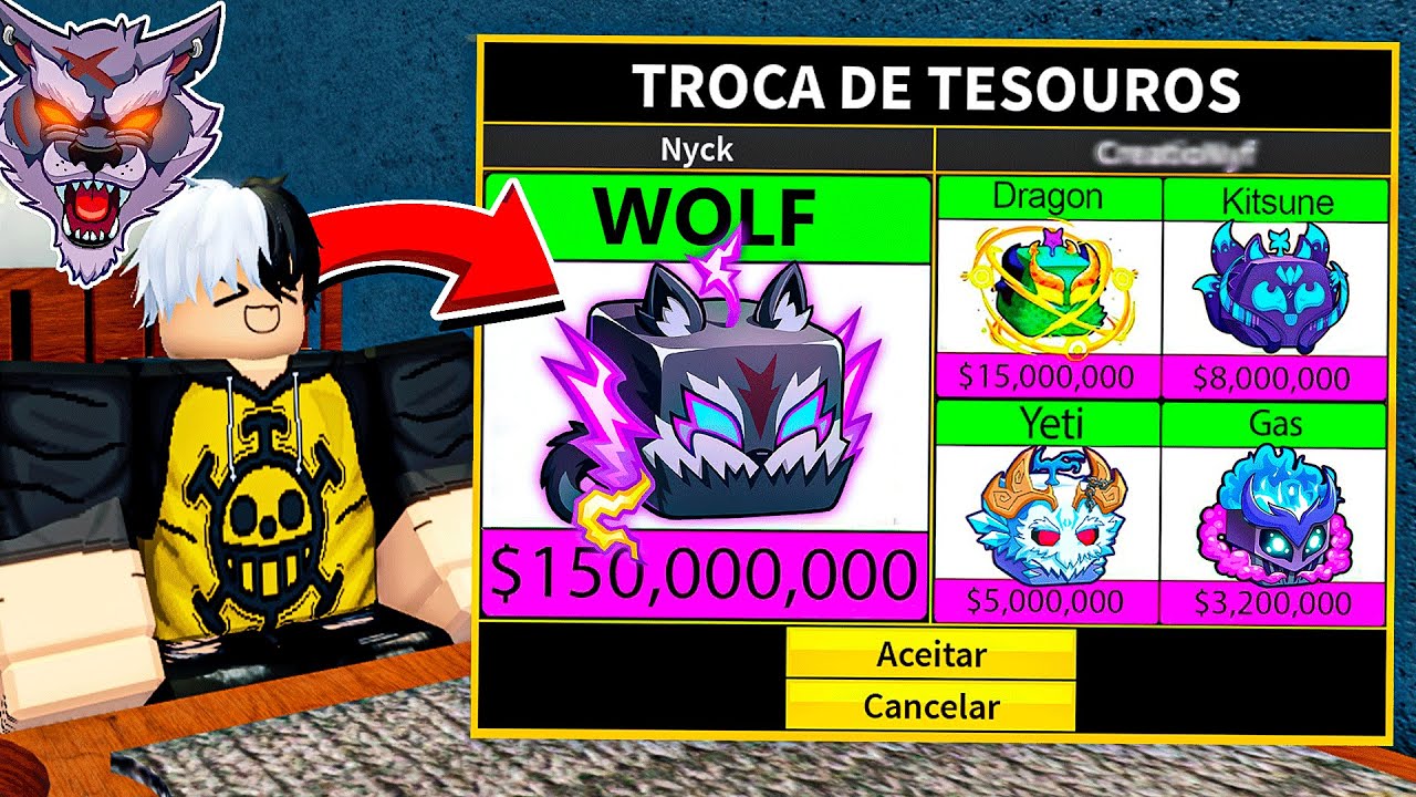 OQ OFERECEM NA WOLF do BLOX FRUITS?? (TIGER)