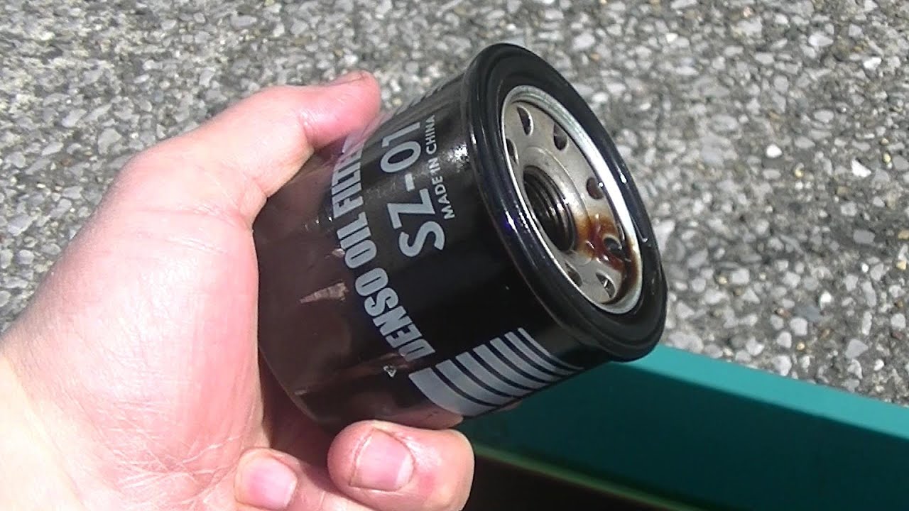 初めてのオイルフィルター交換、DENSO OIL FILTER　スズキツイン