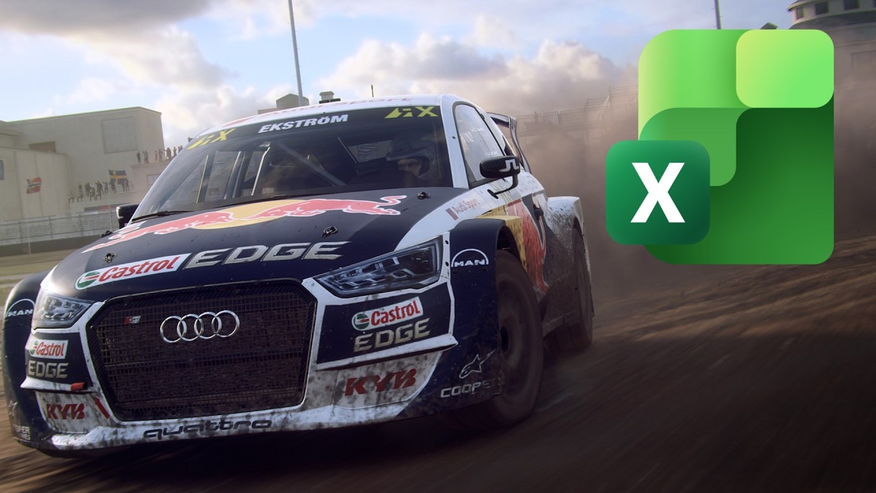 How to calculate Drift angle of DiRT Rally 2.0 on Spleadsheet