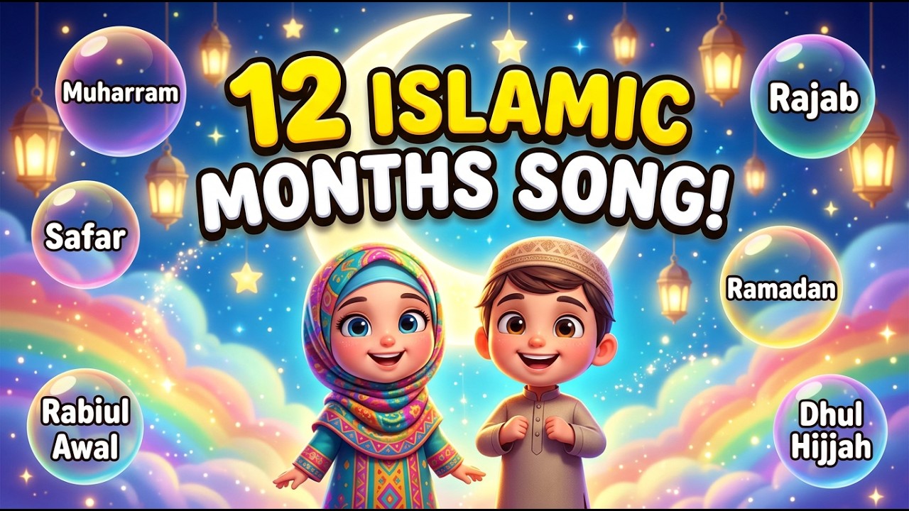 Islamic Months Song 🌙 | 12 Hijri Months for Children | Muslim Kids Nasheed | Fun Learning
