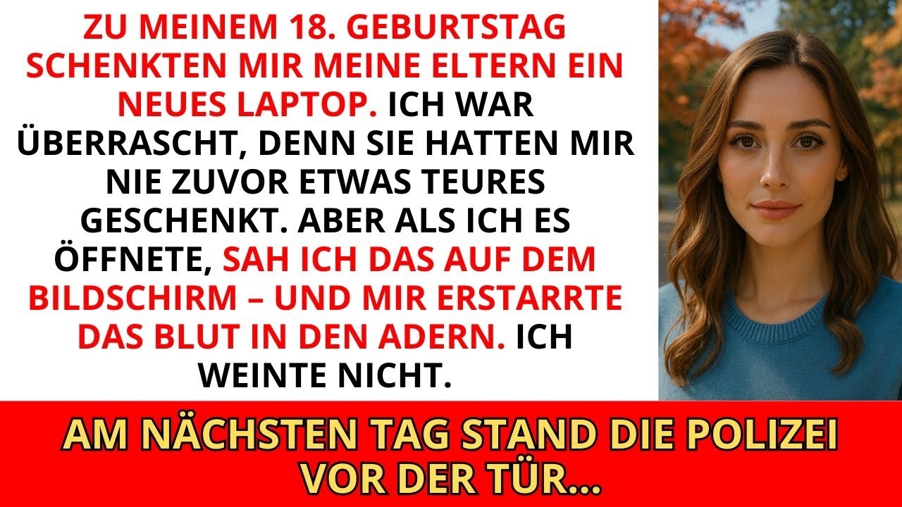 An meinem 18. Geburtstag schenkten mir meine Eltern einen neuen Laptop. Ich öffnete ihn und sah das.