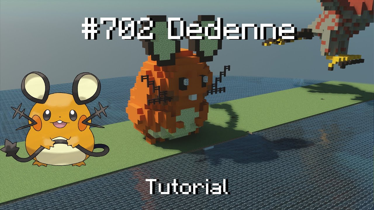 How to build a Pok&eacute;mon Dedenne statue in Minecraft (Tutorial)