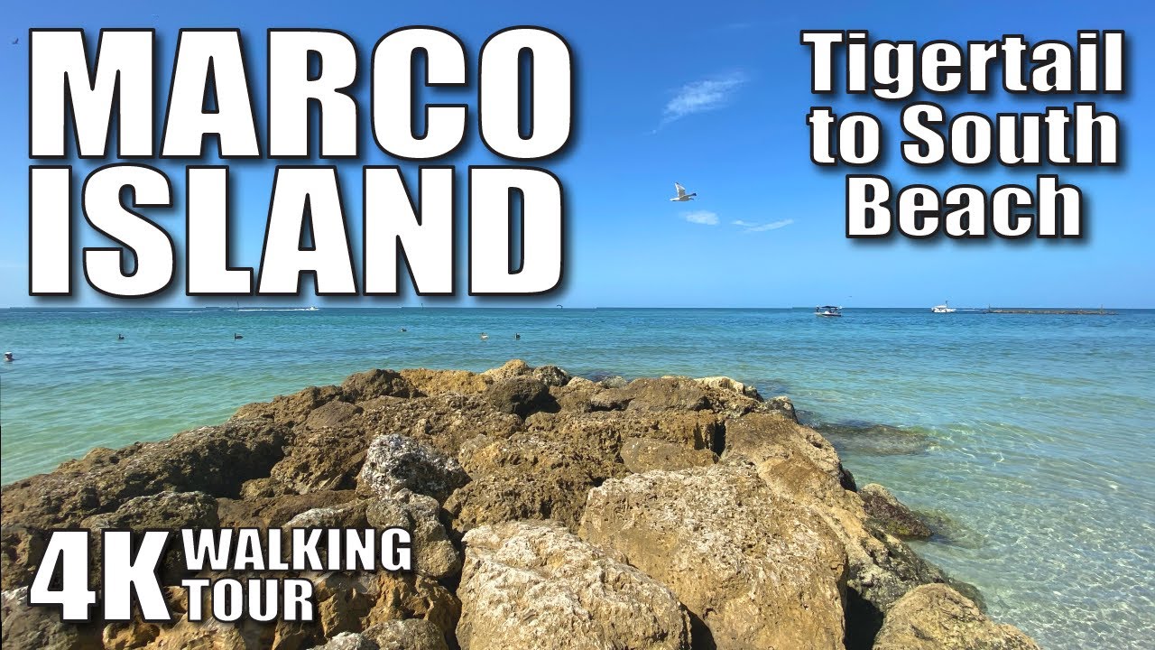 |4K| Marco Island, Tigertail Beach - Marco South Beach, Florida, Walking Tour, Slow TV, Ambient