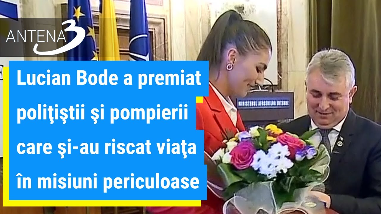 Lucian Bode a premiat poliţiştii şi pompierii care şi-au riscat viaţa &icirc;n misiuni periculoase