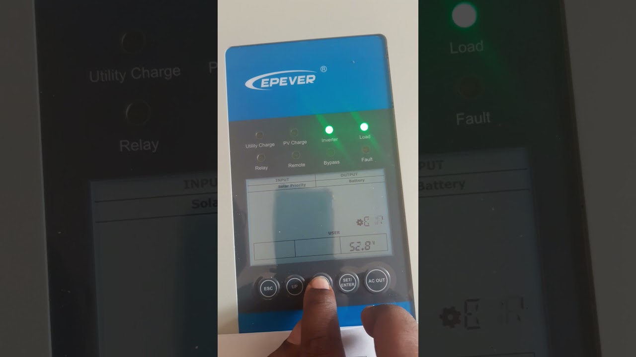 EPEver 5kW Hybrid Inverter Ideal settings for LFP - UP5000-M10342 Off-grid Low PV