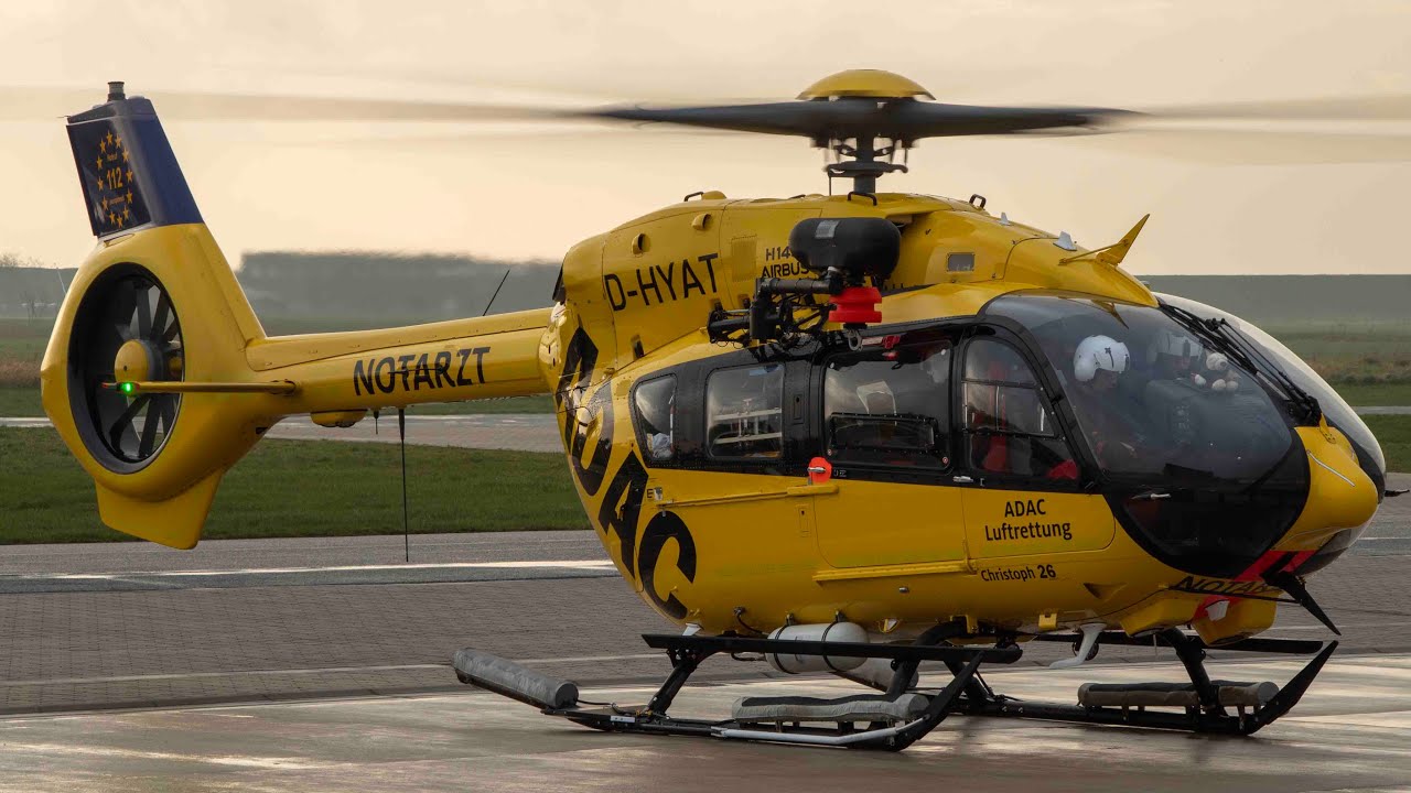ADAC Luftrettung | Take Off Christoph 26 mit neuer Maschine | H145 | D-HYAT