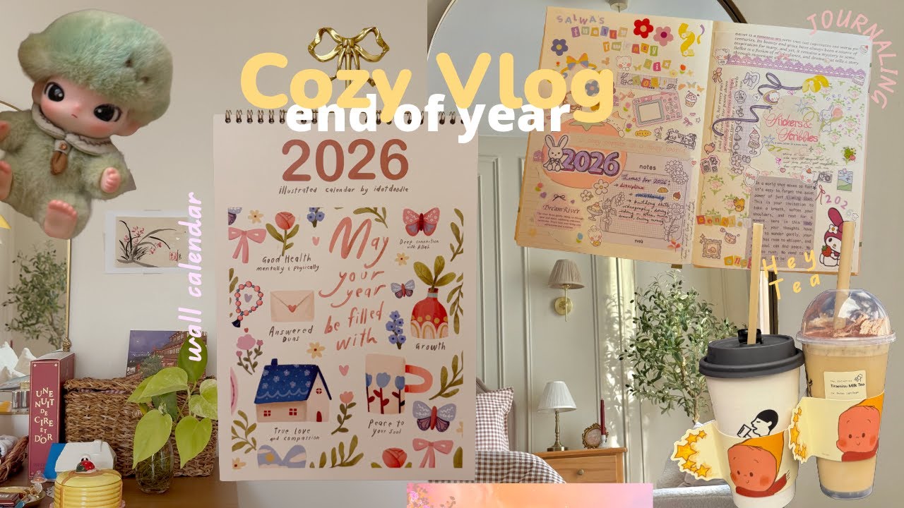 Уютный видеоблог в конце года 🧸 | Доска визуализации на 2026 год, новый настенный календарь, милы...