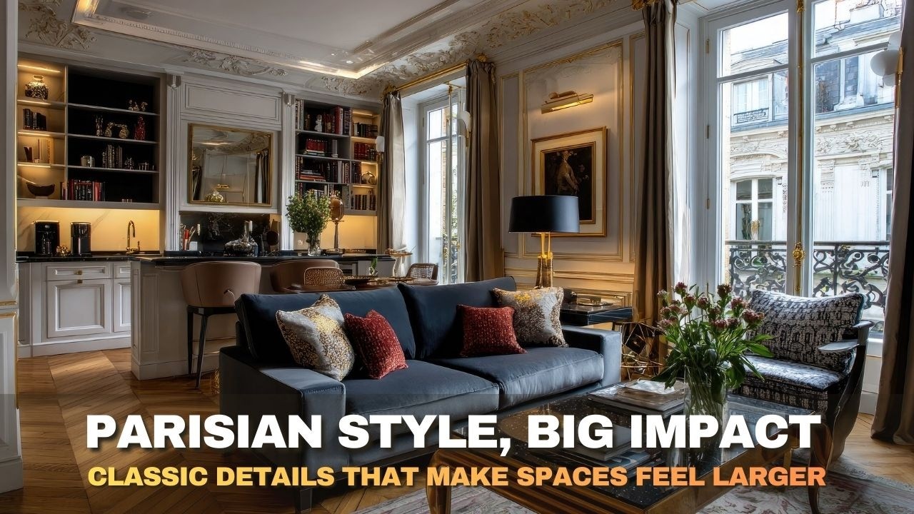 A Small Parisian-Style Home | How Classic Ornaments Turn Tight Spaces Into Grand Living