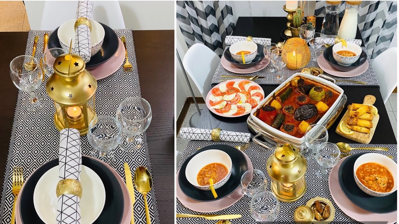 دبارة اليوم /تقديم و تنظيم الطاولة #رمضان /فندق الغلة التونسية/شربة حلالم بالدجاج/بريك صوابع/سلاطة