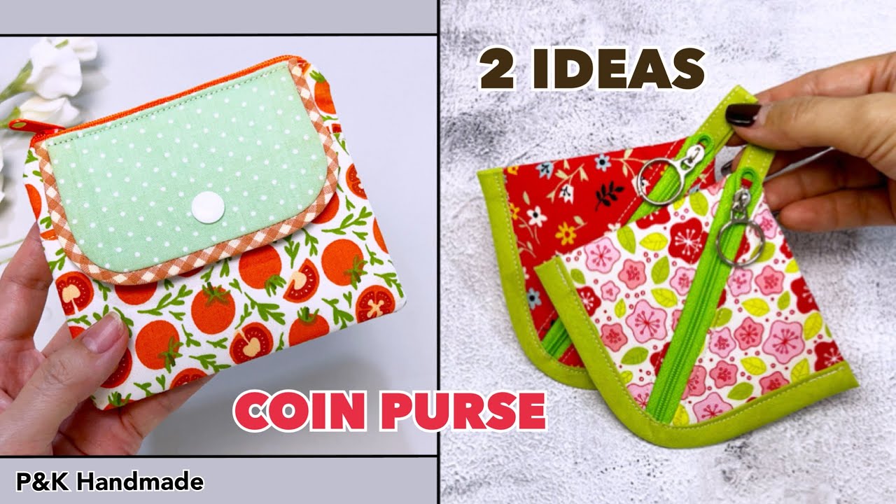 2 Ideas Coin Purse💚Diy Cute Coin Purse Sewing Tutorial | Gifts Ideas!