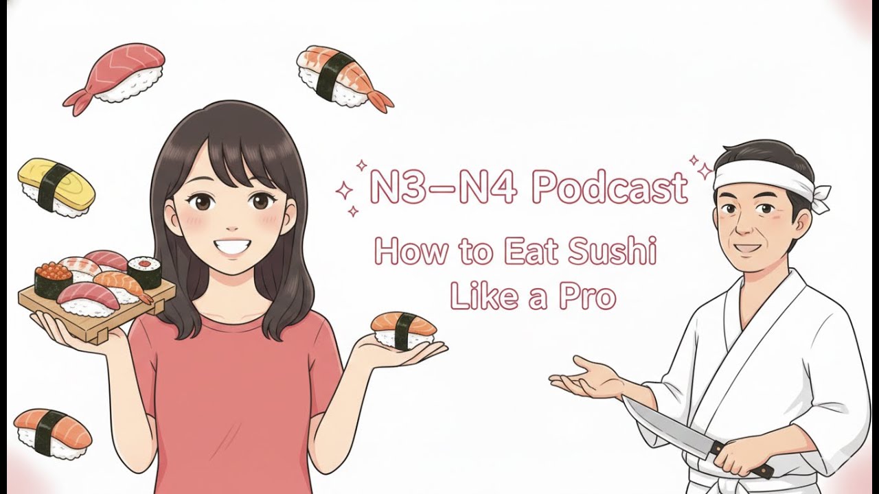 N3-N4 Listening | Cách ăn Sushi đúng chuẩn người Nhật | Interview with a Sushi Master