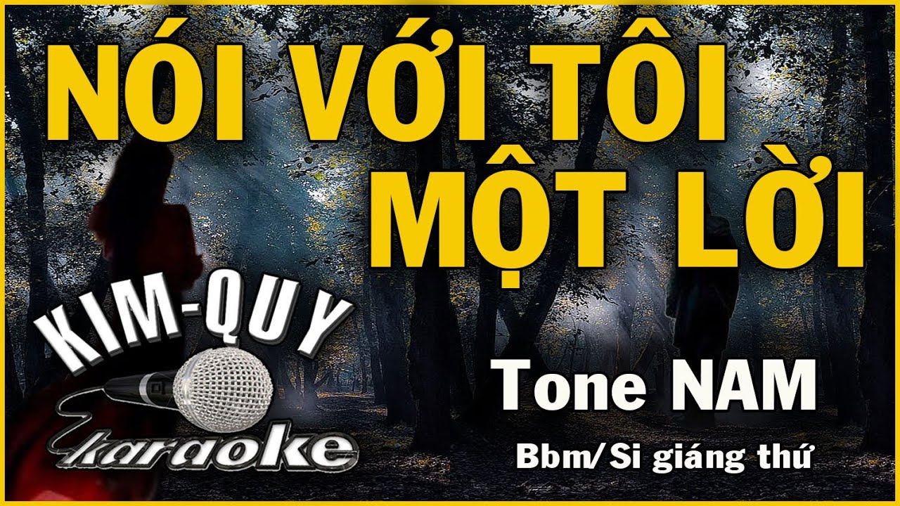 KARAOKE NÓI VỚI TÔI MỘT LỜI - Tone NAM ( Bbm/Si giáng Thứ )