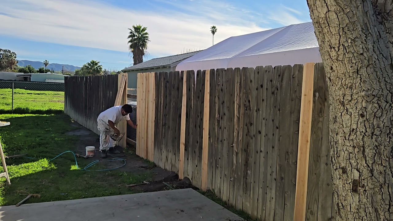 Replazando unas madera de un fence 