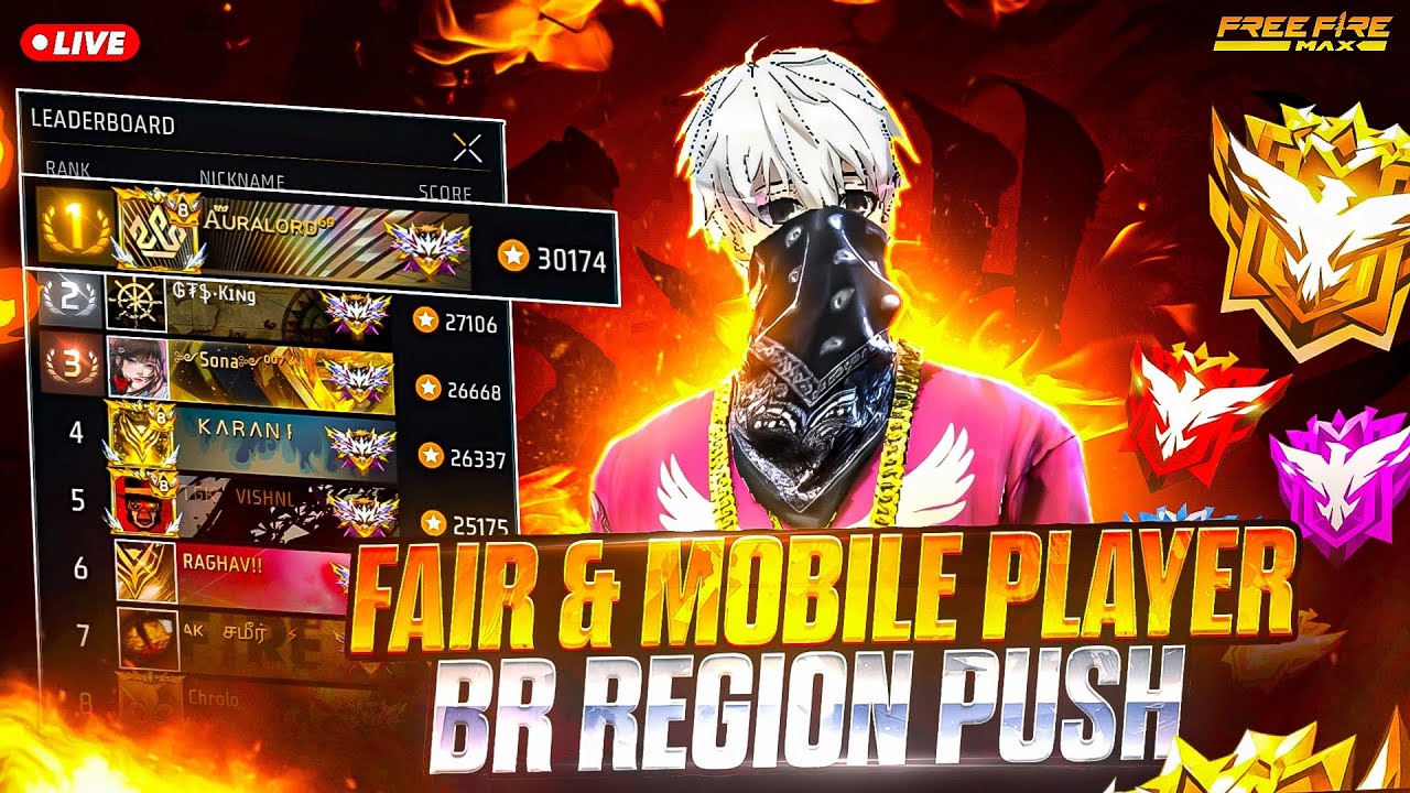 🔴 LIVE - Br Rank Push To Region |  Support Fair & Mobile Players 