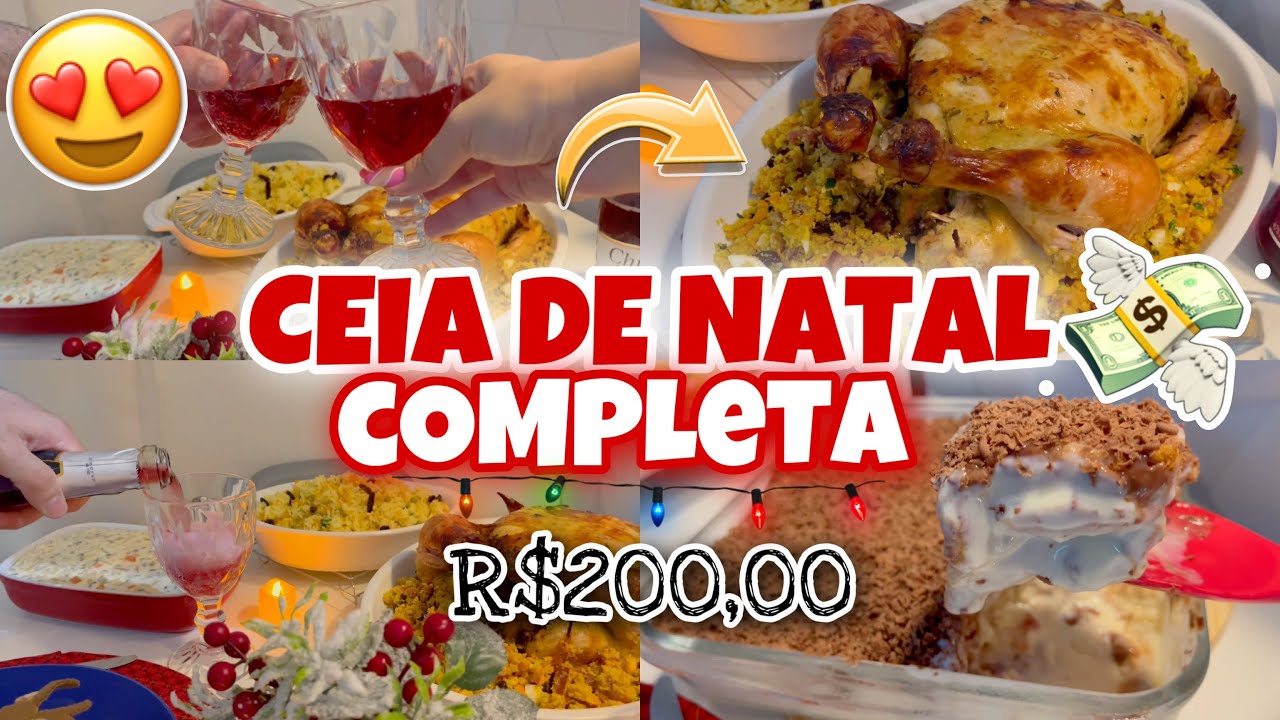 DESAFIO: CEIA DE NATAL COM R$200,00 COMPLETA: PRATO PRINCIPAL, SOBREMESA E BEBIDA + EU CONSEGUI?