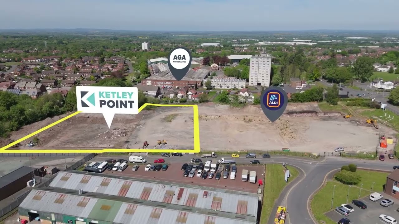 Detailed aerial of our Ketley Point development in Telford | Morris Property