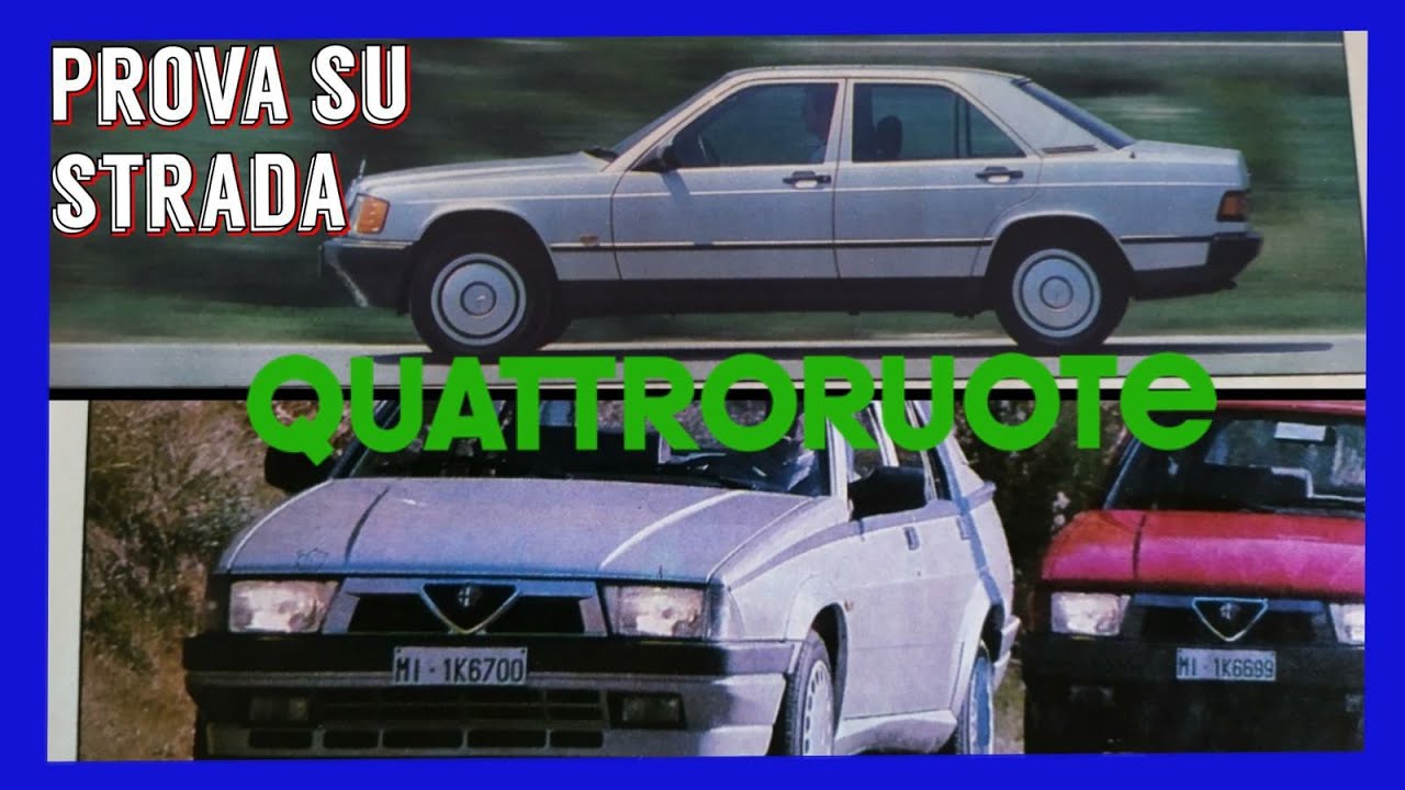 1988: ALFA 75 2.4 TD vs BENZ 190 2.5 TD (QUATTRORUOTE, prova su strada)
