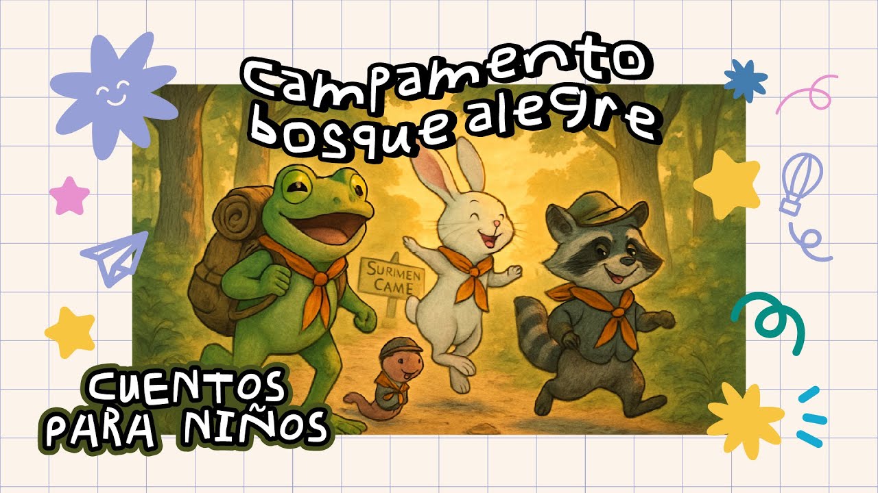 CUENTOS PARA NIÑOS | 🐑 Campamento Bosque Alegre 🌙💤 | Calmante para Niños | Cuentos para DORMIR