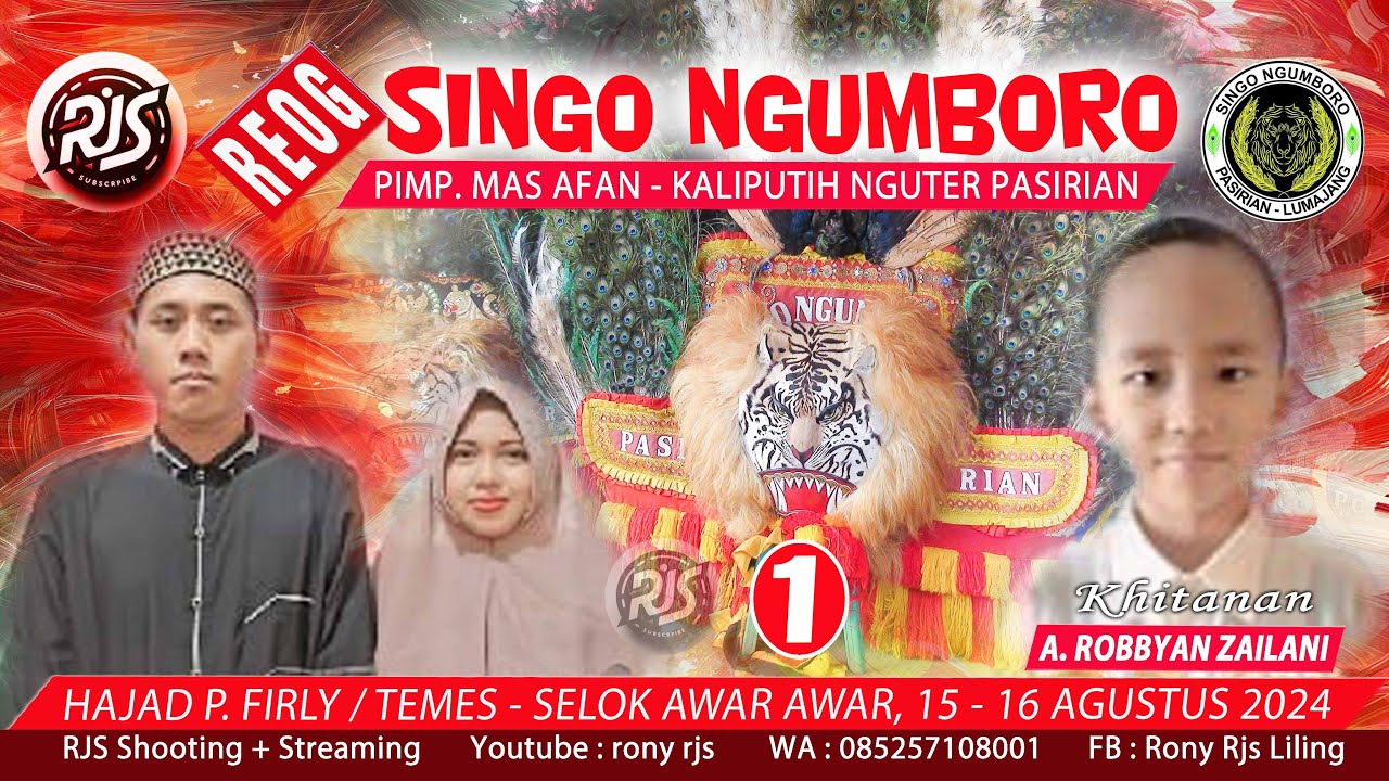 1. REOG SINGO NGUMBORO KHITANAN A. ROBBYAN ZAILANI HAJAD P. FIRLY TEMES SELOK 15 - 16 AGUSTUS 2024