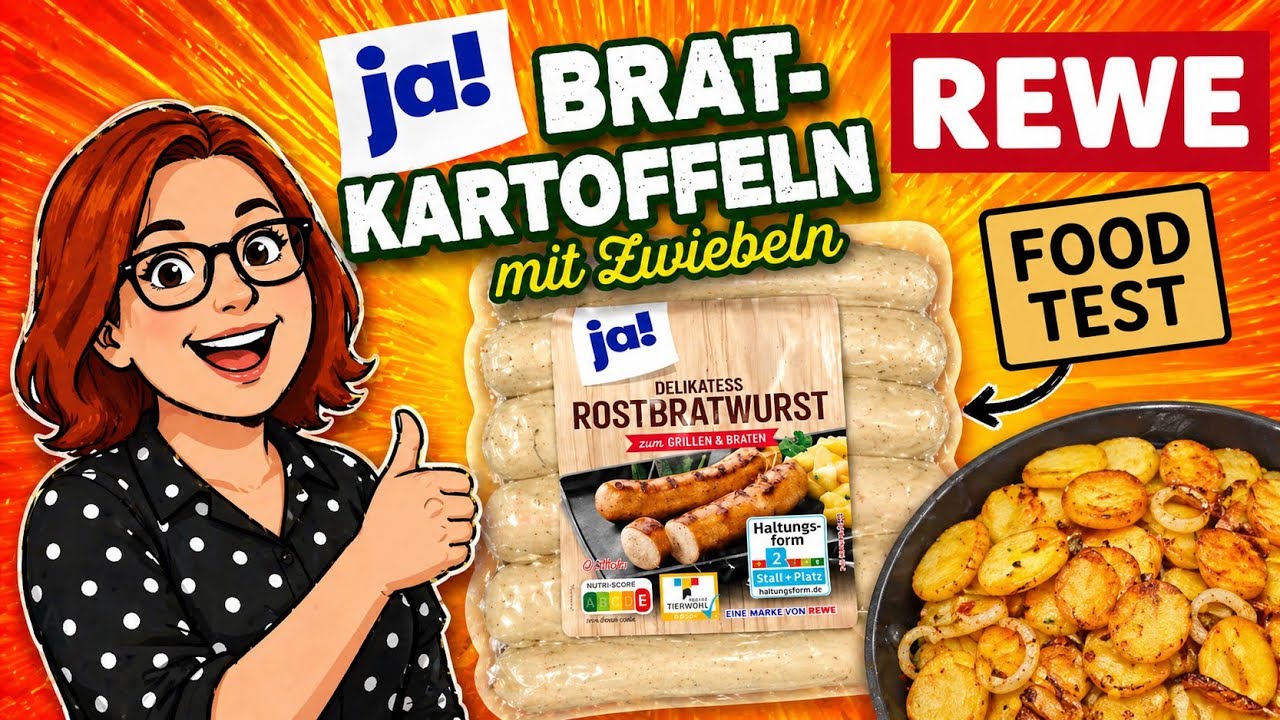 REWE Food Test 🍽️ Bratkartoffeln mit Zwiebeln & Bratwurst – lohnt sich das wirklich?