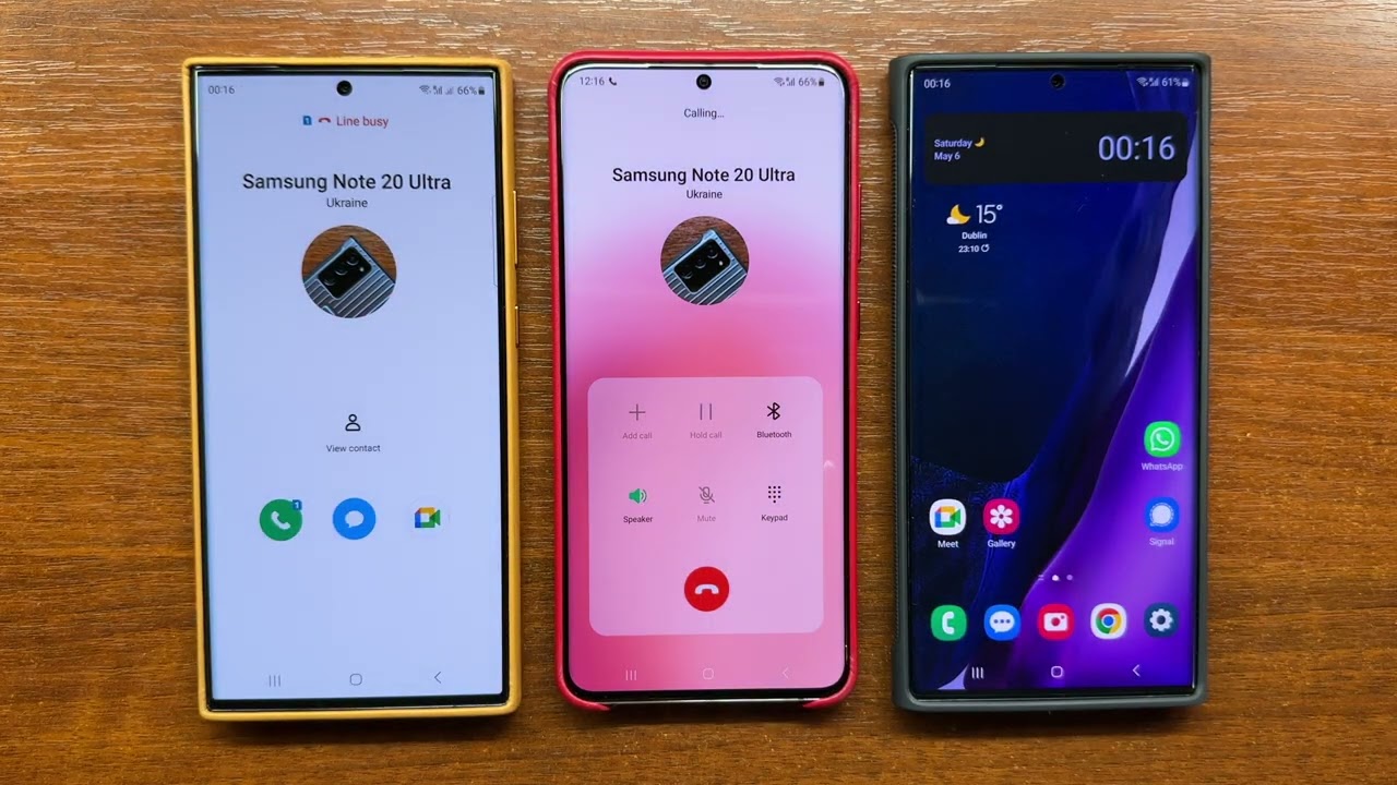 Samsung Galaxy S23U vs S20U Outgoing Call to Samsung Note 20 Ultra. Incoming Call & Conference Call