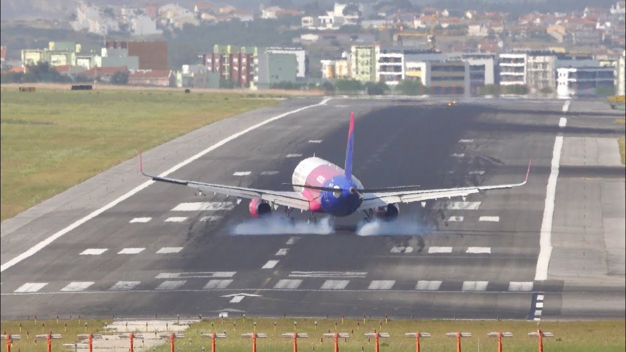 Go Around + Hard Landing Wizz Air A321 at Lisbon Airport