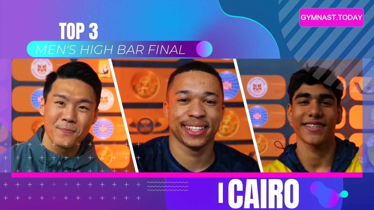 Top 3 in Men's High Bar Final - 2024 Cairo Gymnastics Apparatus World Cup