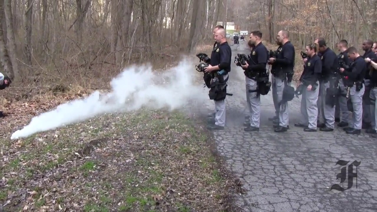 Frederick Police Academy: Tear Gas Training