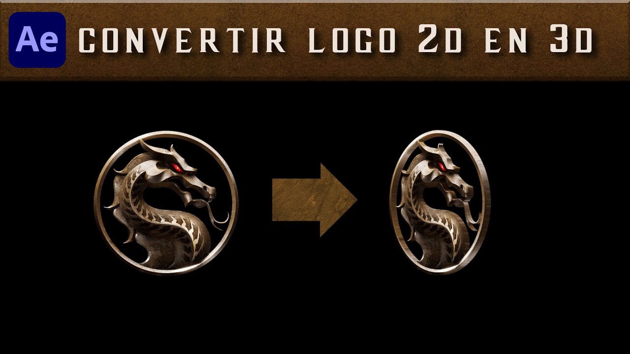 Como convertir un logo 2D en 3D en After Effects y Crear Animación