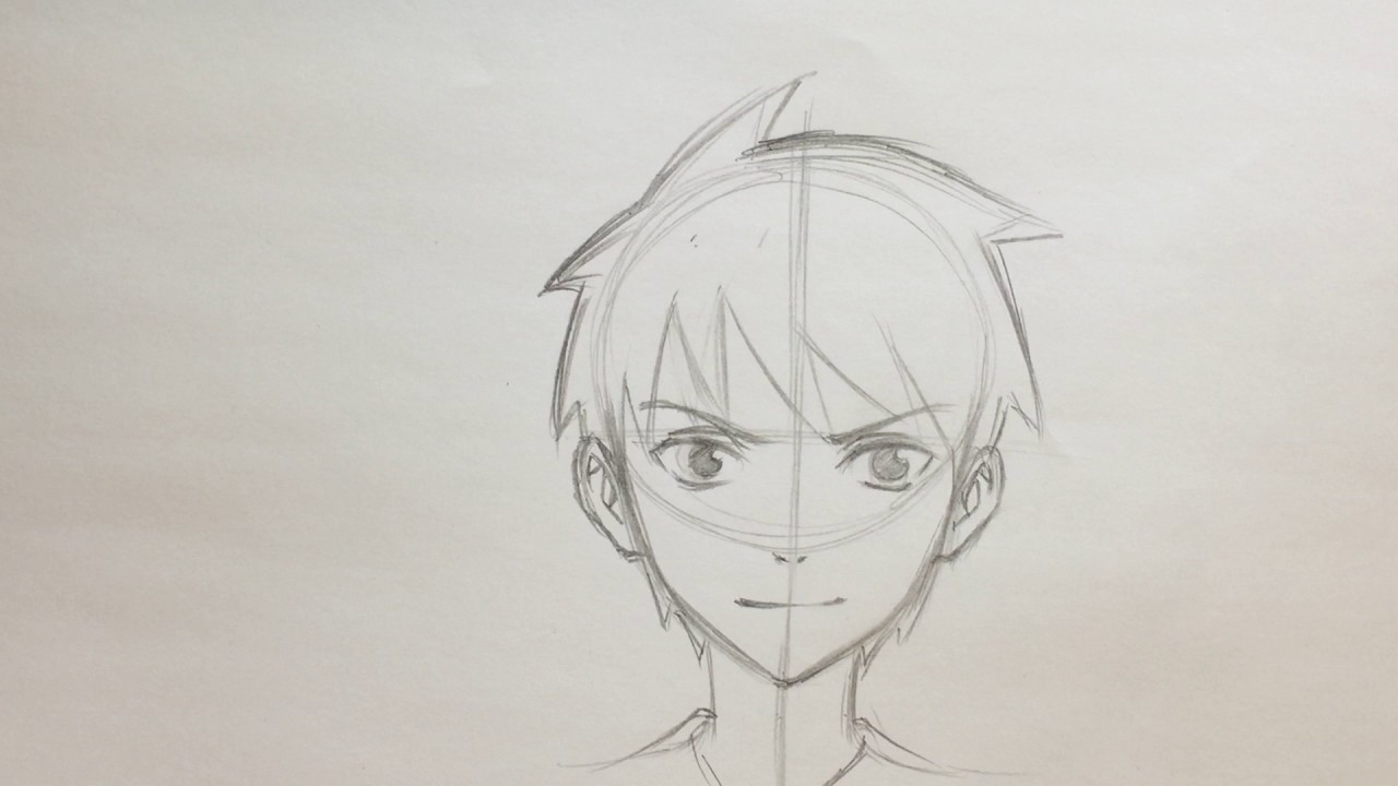 How to Draw Anime Boy Face [No Timelapse]