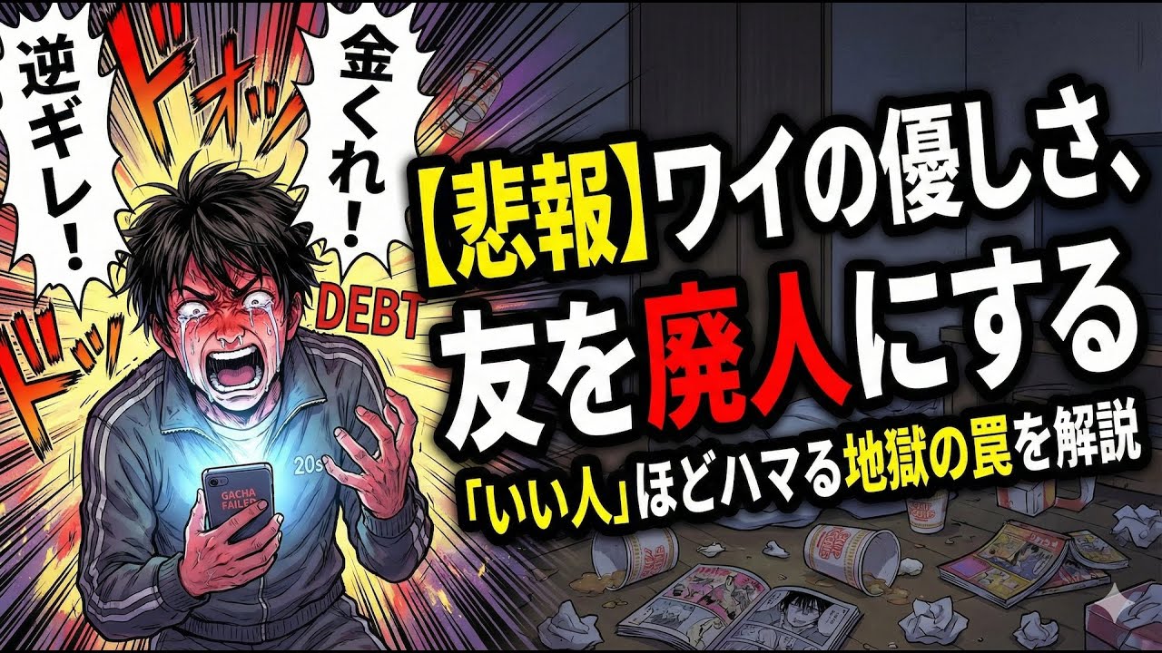 「優しさ」で友人を廃人にした実録