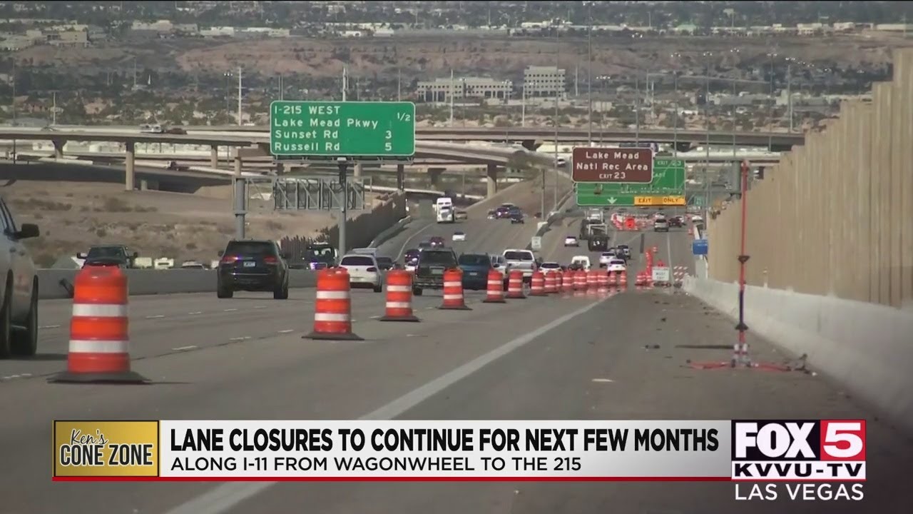 Cone Zone: I-11 lane closures to continue for next few months