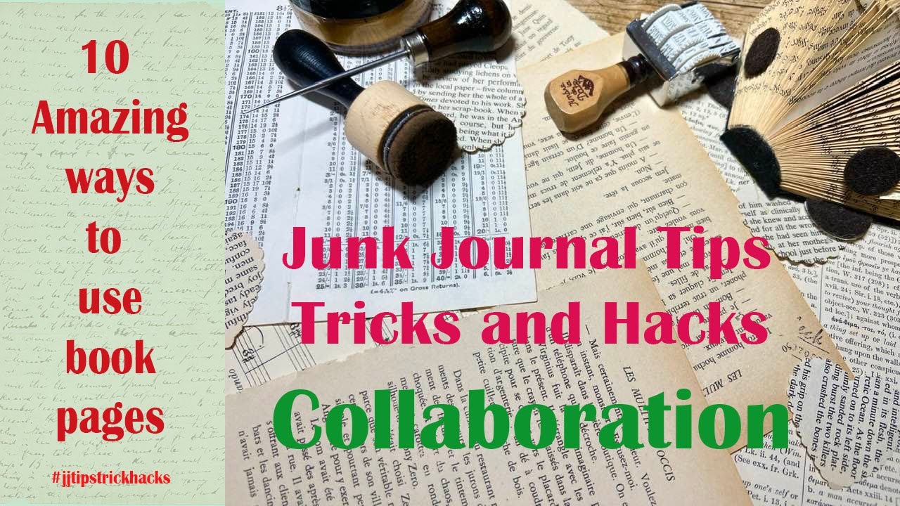 #jjtipstrickshacks Совместная работа №1 - 10 удивительных способов использования страниц книг
