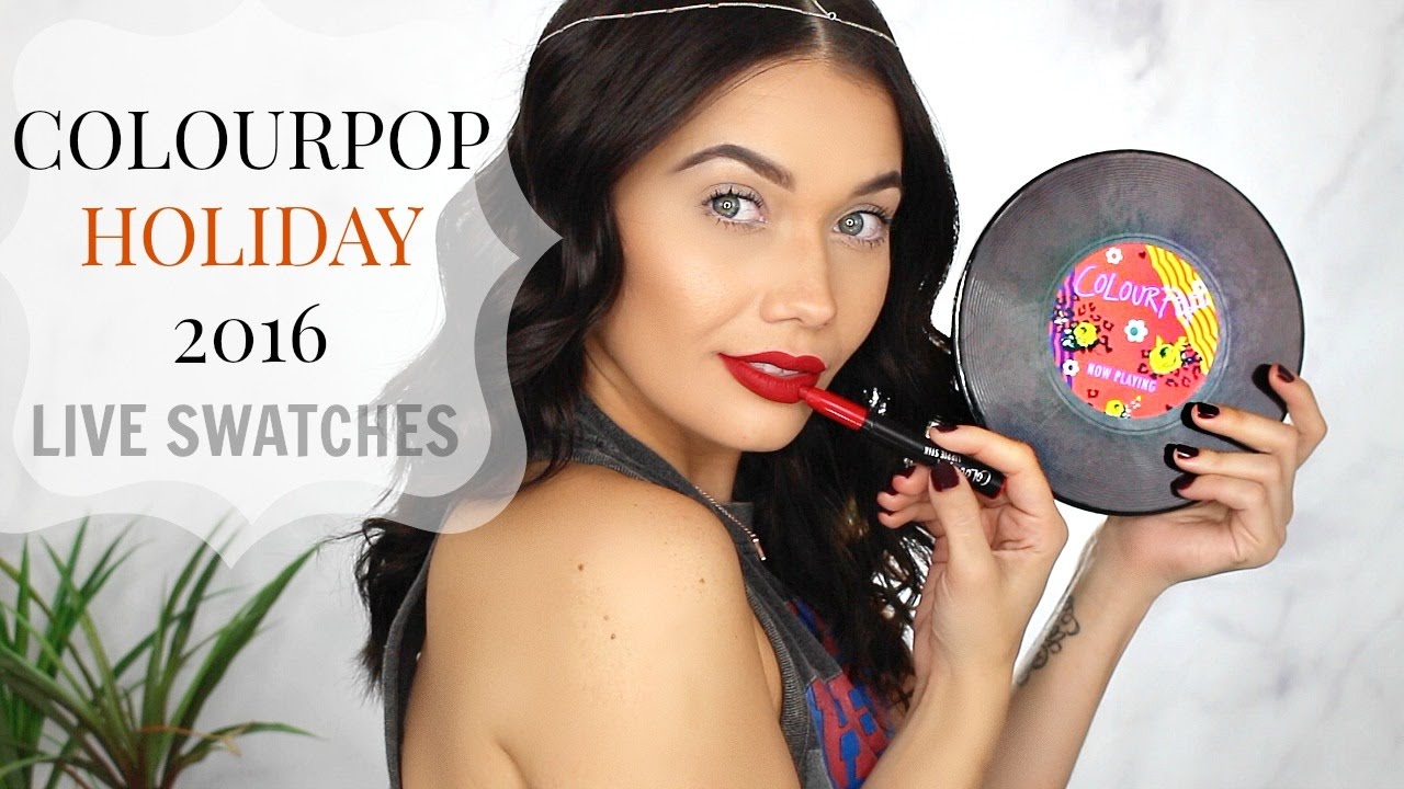 Colourpop HOLIDAY 2016 Live Swatches | Shae