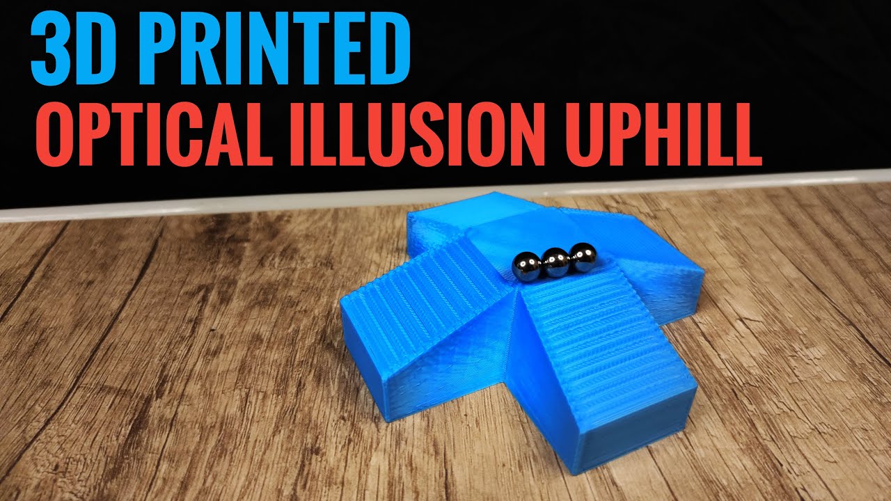 3D Printed Optical Illusion Uphill - 3D Printing Timelapse