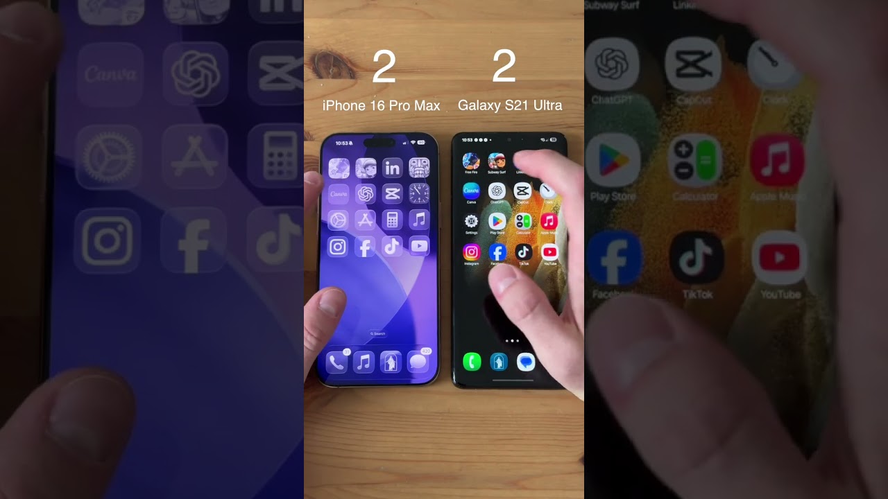 Galaxy S21 Ultra vs iPhone 16 Pro Max Speed Test Old vs New! #iphone16 #s21ultra #speedtest #shorts