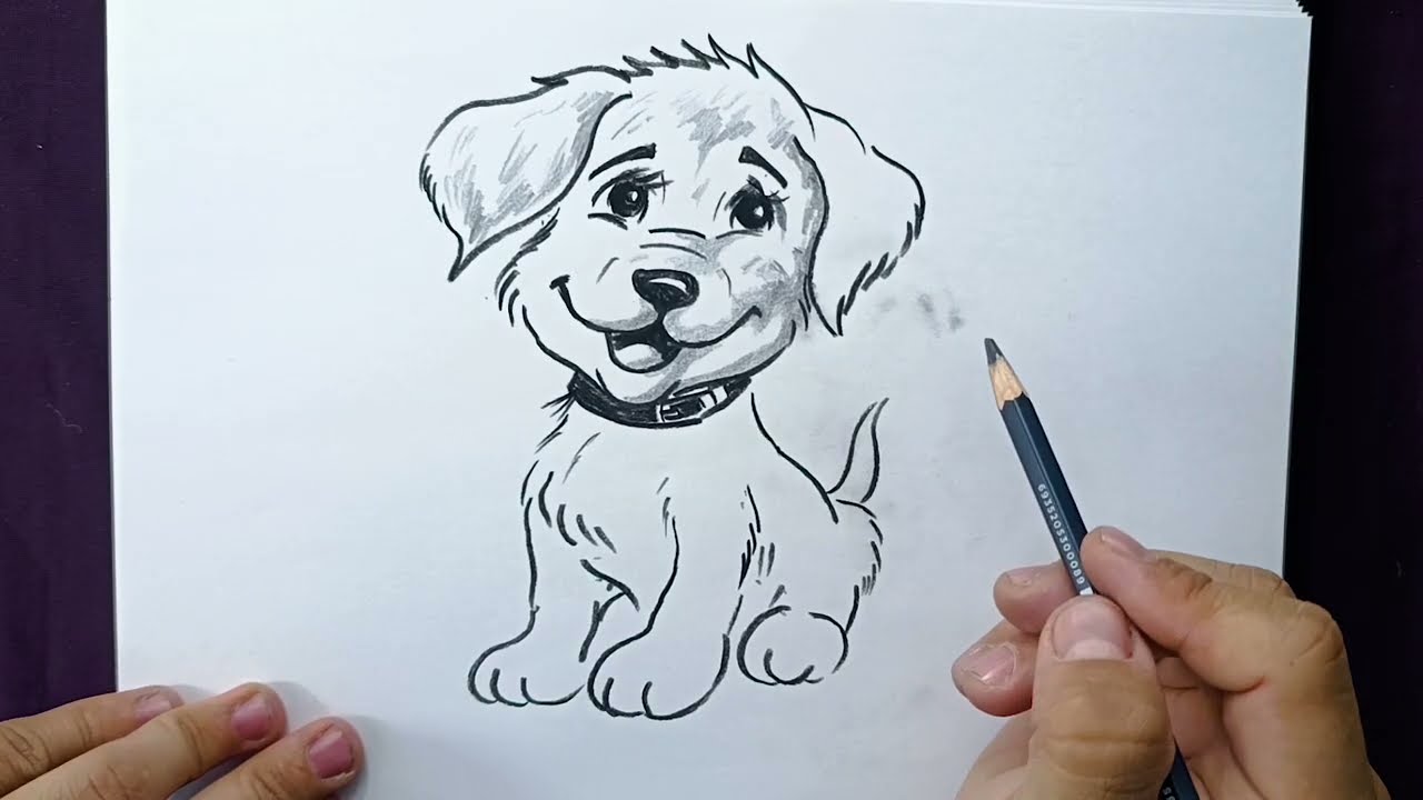 Drawing a dog step by step