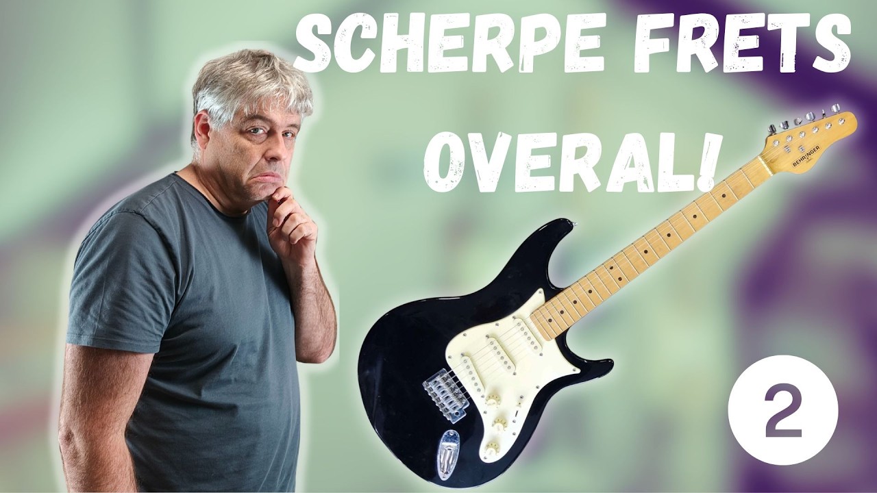 Goedkope gitaar opknappen: deel 2 | Frets aanpakken en body shielden